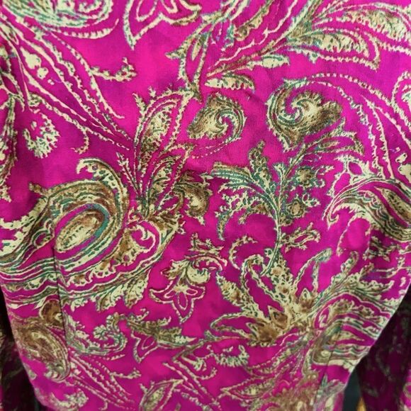 CHAPS No Iron paisley button front shirt size M. - Picture 4 of 7